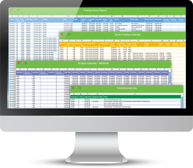 Holiday Data Service, Stocks Trading Calendar, Trading Hours Report - Samples